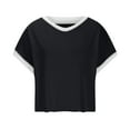 thumbnail image 5 of Open Back Tops For Women Summer Casual Yoga Y2K Athletic Gym Tees Shirts Slouchy Crop Running Tunic T Shirts Women Short Sleeve Workout Shirts Loose Relaxed Fit Blouses, 5 of 5