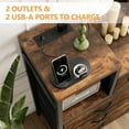 thumbnail image 4 of NEILA 9-Drawer Dresser for Bedroom Chest of Drawers with Power Outlets for Living Room，Metal Frame & Fabric Drawer Storage Organizer Wood Top Cabinet for Entryway，Hallway，Closet，Nursery，Brown, 4 of 7