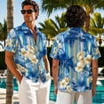 thumbnail image 3 of Psesaysky Blue Hawaii Palm Hibiscus Dress for Womens with Matching Mens Shirts,Sleeveless Tank Summer Sundress with Pockets Beach Vacation Shirts for Couples Hawaiian Outfits-S, 3 of 7