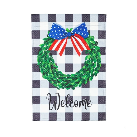 (Meadow Creek)Boxwood Plaid, Garden Burlap