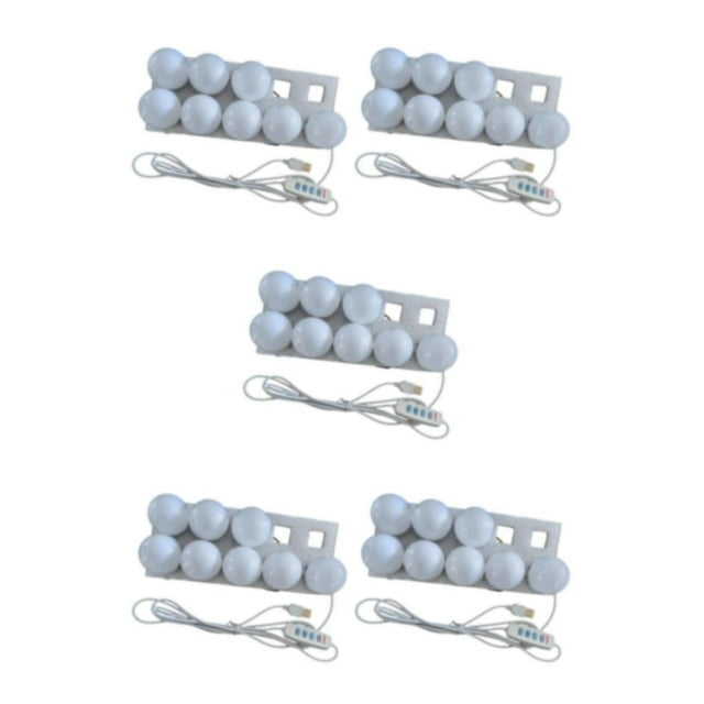 Destyer Vanity Style LED Mirror Lights Bulbs Lamp Cosmetic Kit 8 Bulbs 5Set