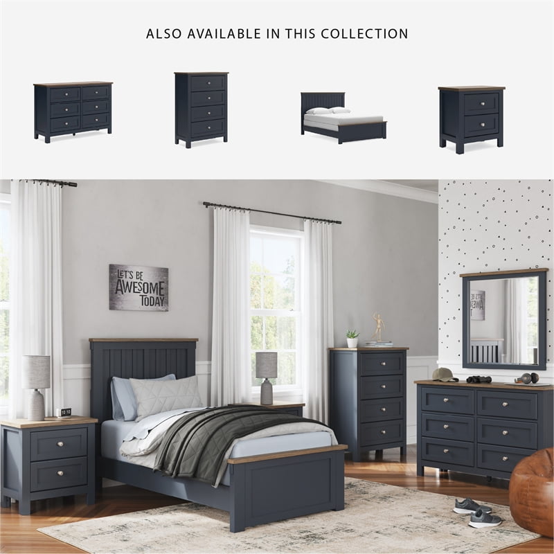Ashley Furniture Landocken Brown & Blue Dresser