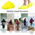 thumbnail image 4 of Fundas de silicona impermeables para zapatos para la lluvia, cubiertas de goma antideslizantes reutilizables para zapatos de lluvia protectores de zapatos de ciclismo al aire libre (amarillo, 4 of 5
