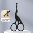 thumbnail image 5 of Safety Round Head Stainless Steel Nose Hair Scissors, Bionic Crane Type Beauty Scissors for Eyebrows, Nose Hair, Beard, Ear Hair, Stainless Steel Eyebrow Scissors, 5 of 10
