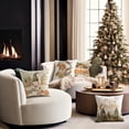 thumbnail image 4 of Christmas Santa Claus Decorative Pillows, Velvet Printed Christmas Tree and Car, 18" x 18", Beige, Set of 4, 4 of 4