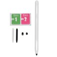thumbnail image 2 of Lápiz óptico universal de alta sensibilidad con punta de fibra suave y aleación de aluminio para tableta con 2 puntas reemplazables para teléfono celular, color blanco, 2 of 15