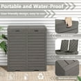 thumbnail image 4 of LHBcraft 62 Gallon Outdoor Trash Can, Waterproof Garbage Can with Tiered Lid and Drip Tray, Resin Outside Trash Bin for Patio, Backyard, Deck, 4 of 9