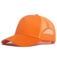 thumbnail image 1 of 1 piece Custom Logo Mesh Baseball Cap Men Summer Sunscreen Sun Visor Hat Text Design Women Adjustable Blank Trucker Caps orange Adult, 1 of 6