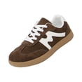 thumbnail image 2 of IEMIEMIEM Sneakers for Women 2026 Business Casual Tennis Shoes Comfortable Lace up Non Slip Slip on Women's Fashion Walking Sneakers Brown 8 Wide, 2 of 5