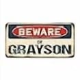 thumbnail image 3 of SignMission A-LP-04-605 Aluminum License Plate - Beware of Grayson, 3 of 4