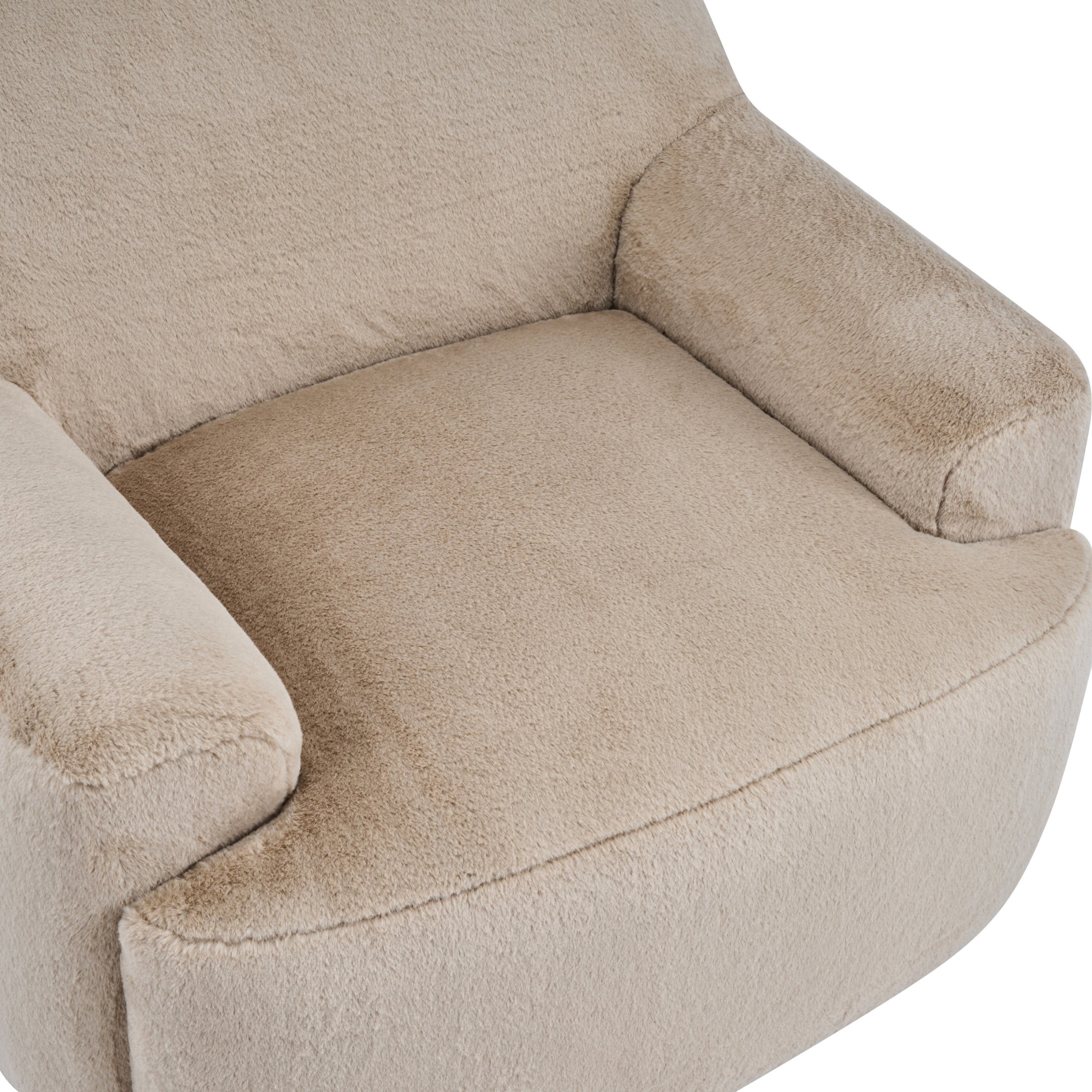 Christopher Knight Home 360° Swivel Accent Chair, Plush Upholstered Barrel Lounge Chair, Light Brown