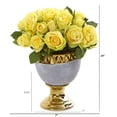 thumbnail image 2 of Nearly Natural Rose Artificial Arrangement in Urn with Gold Trimming, 2 of 2