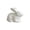 H, variant on Qiopertar Mini Cute White Ceramic Bunny Statue, Easter Spring Home Decor Figurine, Adorable Porcelain Decor for Living Room Desktop Shelf Dining Table Office Gift