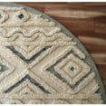 thumbnail image 6 of 6â€™ Round Cream Modern Geometric Area Rug, 6 of 8