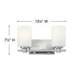 thumbnail image 6 of 2 Light Bathroom Vanity in Transitional Style 13.25 inches Wide By 7.5 inches High-Chrome Finish Bailey Street Home 81-Bel-1903384, 6 of 9