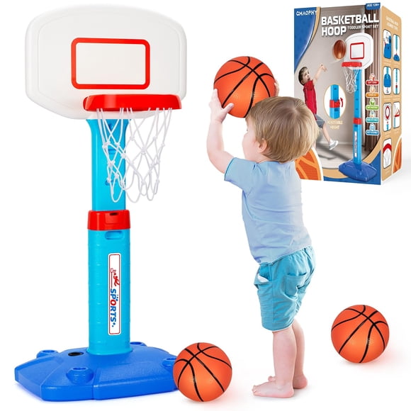 Toddler Basketball Hoop Indoor for Age 1-3, Adjustable Kids Basketball Hoops, Mini Basketball Hoop with 3 Balls for Outdoor Poolside, Birthday Christmas Sport Toys Gi