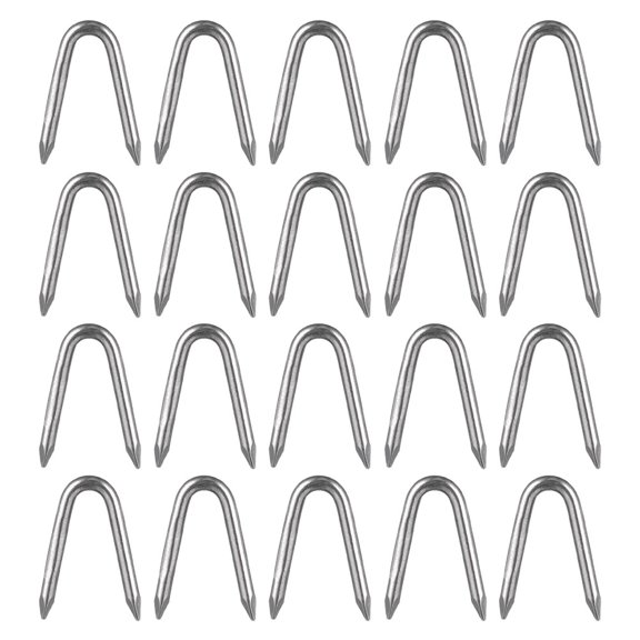 OFFIGAM U-Shaped Steel Nails for Gardening Wire Fencing, Fixing Nails for Secure Outdoor Fence Installation