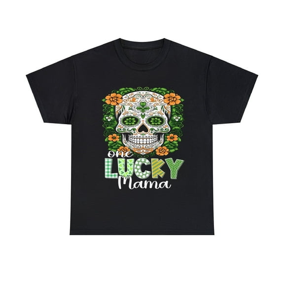 Skull One Lucky Mama St Patricks Day Shirt, Lucky Mom shirt ID-0131-8VJS
