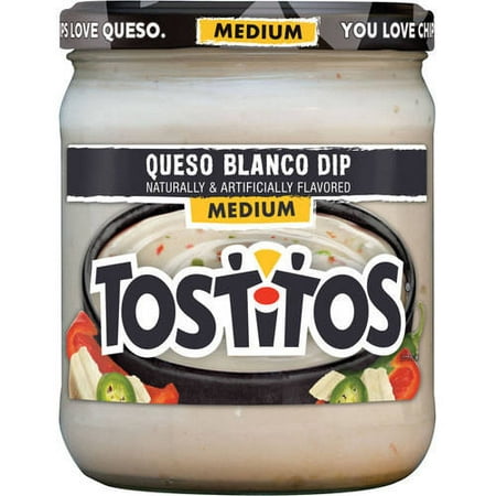 (2 Pack) Tostitos Queso Blanco Dip, 15.0 oz. (Best Chip And Dip Combo)