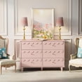 thumbnail image 6 of 6-Drawer Scalloped Dresser - Pink Cloud-Inspired Storage Cabinet for Bedroom, 6 of 9