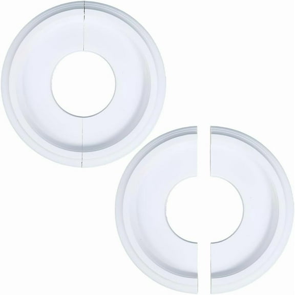 2 Kits Split Ceiling Medallion Molded Ceiling Fan Medallion Decorative White Round Home Lighting Covers Ceiling Medallion Chandeliers Base