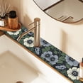 thumbnail image 2 of Yayeee Faucet Mat for Kitchen Sink 14.7" Diatomite Long Splash Guard Pad, Dark Floral, 2 of 7