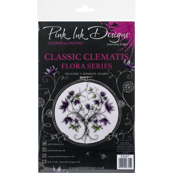 Pink Ink Designs Classic Clematis A5 Clear Stamp Set