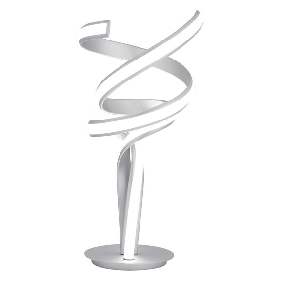 Munich Silver Table Lamp // Natural White LED Strip & Touch Dimmer