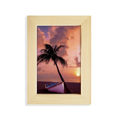 thumbnail image 1 of Ocean Sand Beach Boat Tree Picture Desktop Display Photo Frame Picture Art Painting 5x7 inch, 1 of 3