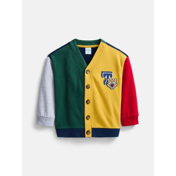 Wonder Nation Toddler Boys Button Down Varsity Cardigan, Sizes 12M-5T