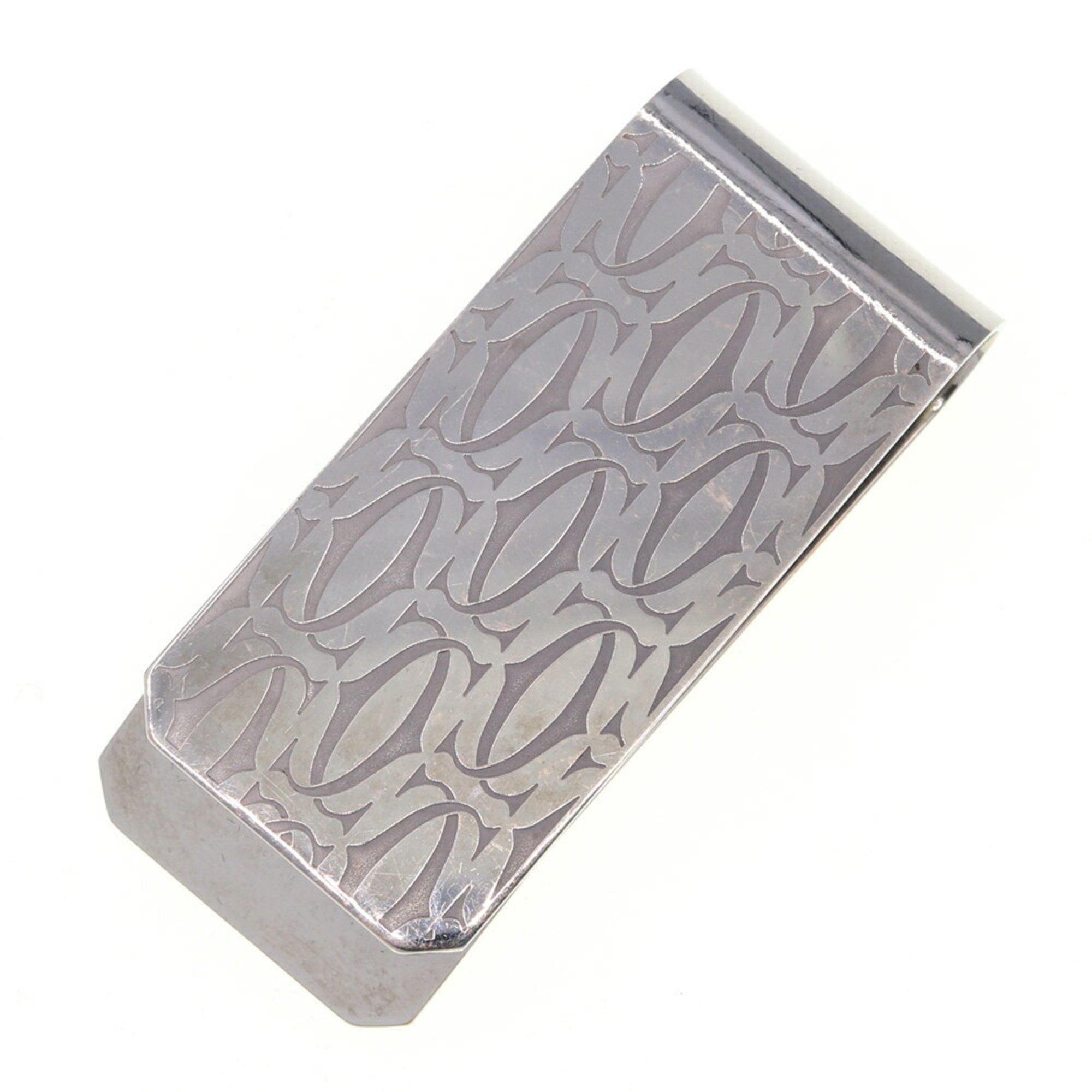 Pre-Owned Cartier Money Clip C de Decor Bill T1220237 Silver Metal