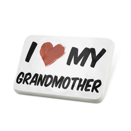 Porcelein Pin I Love my Grandmother Lapel Badge – NEONBLOND