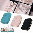 thumbnail image 5 of Jewelry Travel Organizer Case, Large Capacity Portable Storage Bag with Loose-leaf Binder Clear Pockets and Zipper Rolls Pouch for Necklaces and Rings Holder Bag Black, 5 of 5