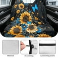 thumbnail image 6 of Drydeepin Sunflower Blue Butterfly Pattern Car Back Seat Cover, Rear Bench Seat Towel Cover for Truck SUV Van Sedan, Saddle Blanket After Gym Workout Hiking, Car Accessories, 6 of 7