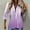 Purple, variant on 2023 Women Tops Women Long Sleeve Printed Career Bloues Tops