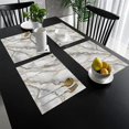 thumbnail image 4 of White Marble Placemats Fashion Marbling Granite Stone Heat Resistant Dining Table Place Mats Stain Resistant, 12 X 18 Inches, Set of 4 Gold Black Gray, 4 of 5