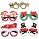 thumbnail image 2 of Novelty Sunglasses Christmas Accessories Adults Children Toys Round Shape Cloth Material Dazzling Glitter Surface 5Pcs, 2 of 3