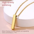 thumbnail image 6 of FindChic Urn Necklaces for Ashes Women Gold Plated Vertical Bar Pendant Necklace Stainless Steel Waterproof Cremation Urn Jewelry with Funnel Birthday Mothers Day Gifts for Mom Her Wife, 6 of 7