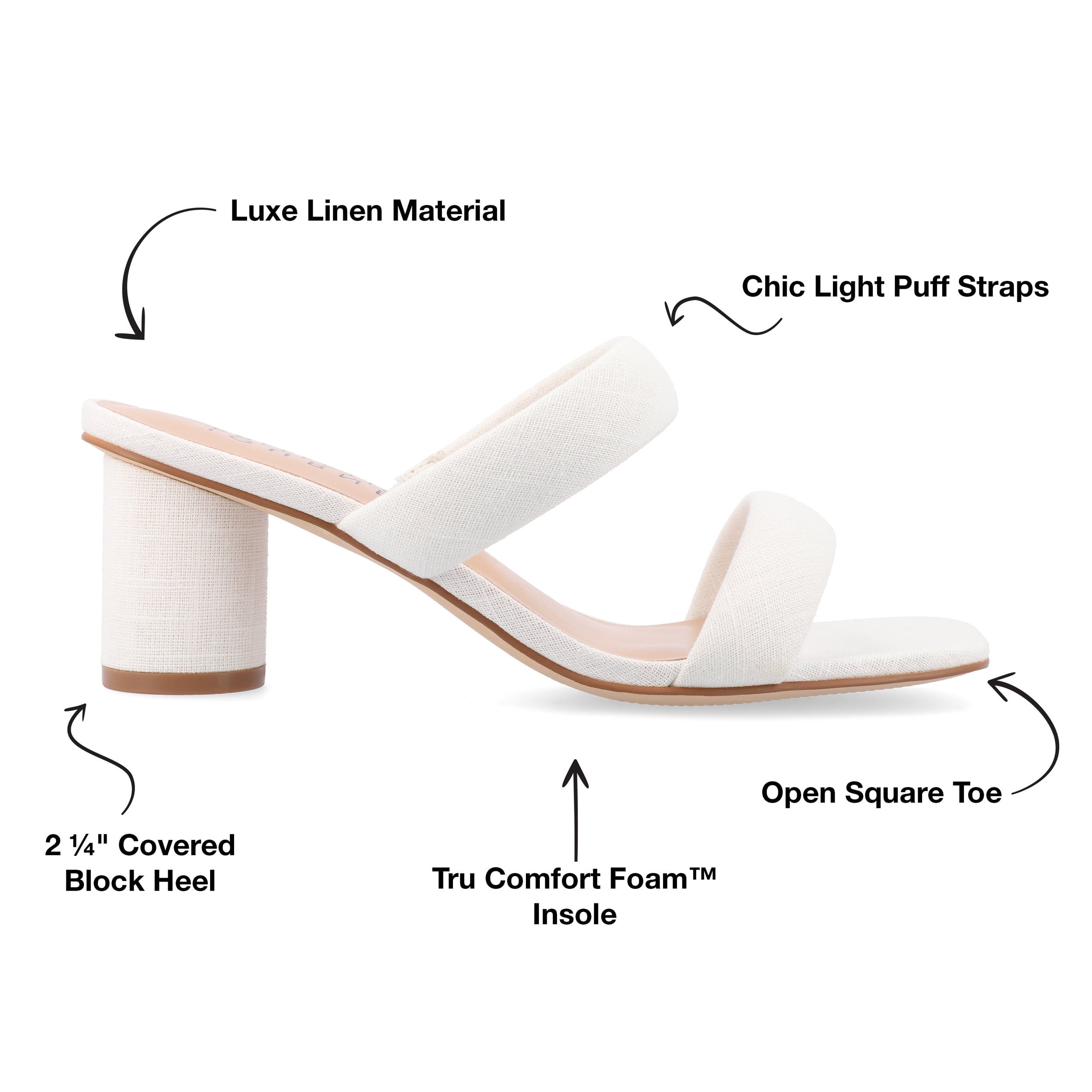 Journee Womens Aniko Double Strap Slip On Dress Sandals