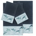 thumbnail image 2 of Authentic Hotel and Spa  Turkish Cotton Turtles Embroidered Midnight Blue 4-piece Towel Set, 2 of 5
