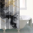 thumbnail image 4 of Black White Gold Marble Pattern Shower Curtain 72"x84" ,Bathroom Decorative Shower Curtains Set with 12 Hooks,Modern Waterproof Washable Shower Curtain, 4 of 6