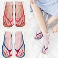 thumbnail image 2 of Polyester cotton 3D Pattern Manicure Print Socks Short Over Ankle Boat Socks Elasticity Manicure Socks Ribbed Knitted Trim 3, 2 of 6