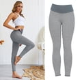 thumbnail image 1 of Pantalones deportivos de cintura ajustados para mujer Leggings largos con entrenamiento de control abdominal L Macarena  Leggings de entrenamiento de cintura alta, 1 of 8