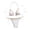 White, variant on Staron Women's Bikini Swimsuit High Waist Triangle Top Two Piece Bathing Suit Beach Vacation Pool Party, Khaki M