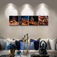 thumbnail image 3 of Canvas Wall Art for Kitchen Canvas Prints Artwork Dining Room Wall Decor modern Life Wine glass Picture Watercolor painting 4 Pieces Framed family restaurant wall decorations bar Home Decor Works, 3 of 6