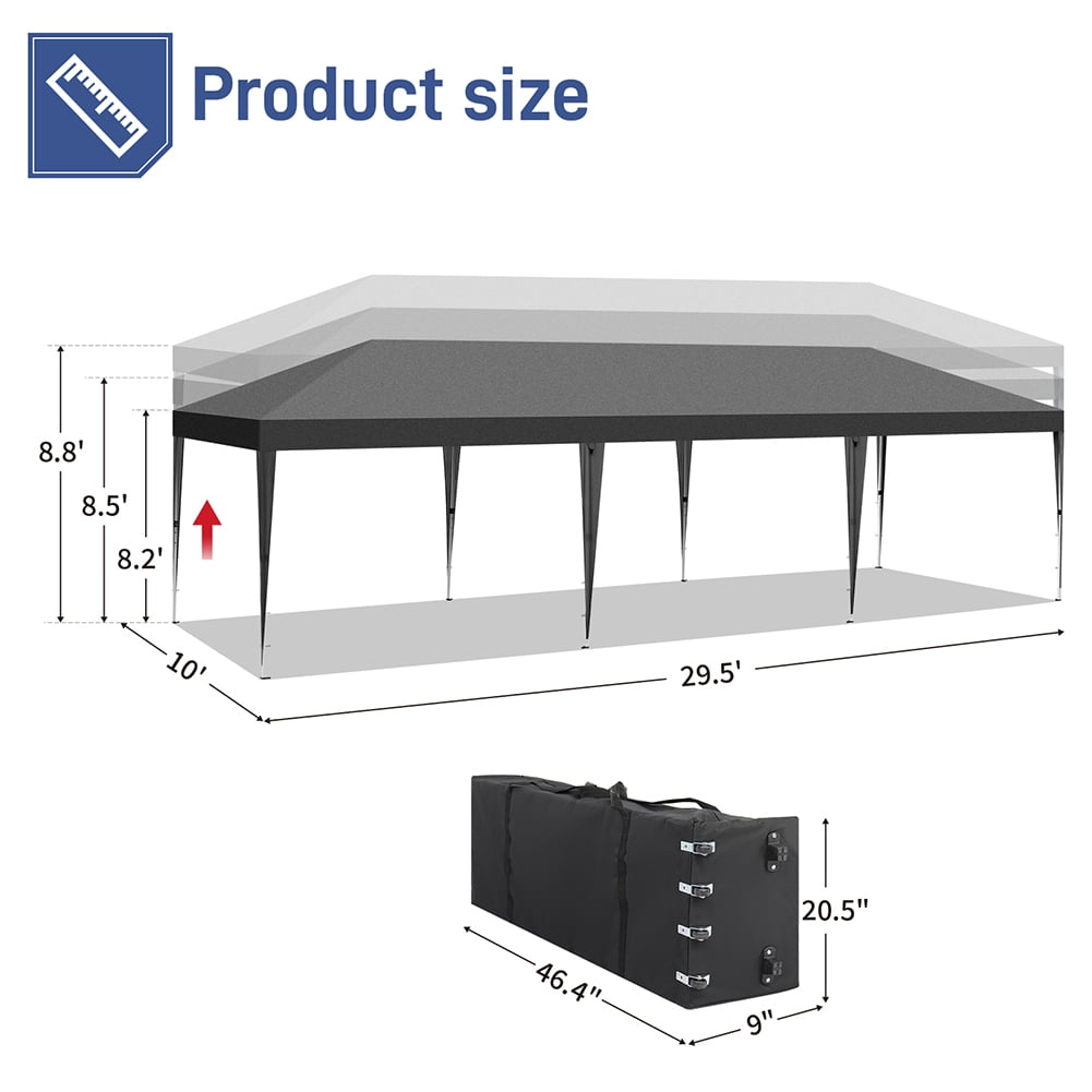 Aimee Lii 120"x354" Canopy Tent Heavy Duty Canopy, Outdoor Tent Canopy for Wedding Party Event Tent, Gray