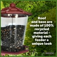 thumbnail image 5 of Pennington Earth Smart Red Recycled Resin Grand Ecozebo Wild Bird Feeder, Jumbo 10 lb. Capacity, 1 Pack, 5 of 12