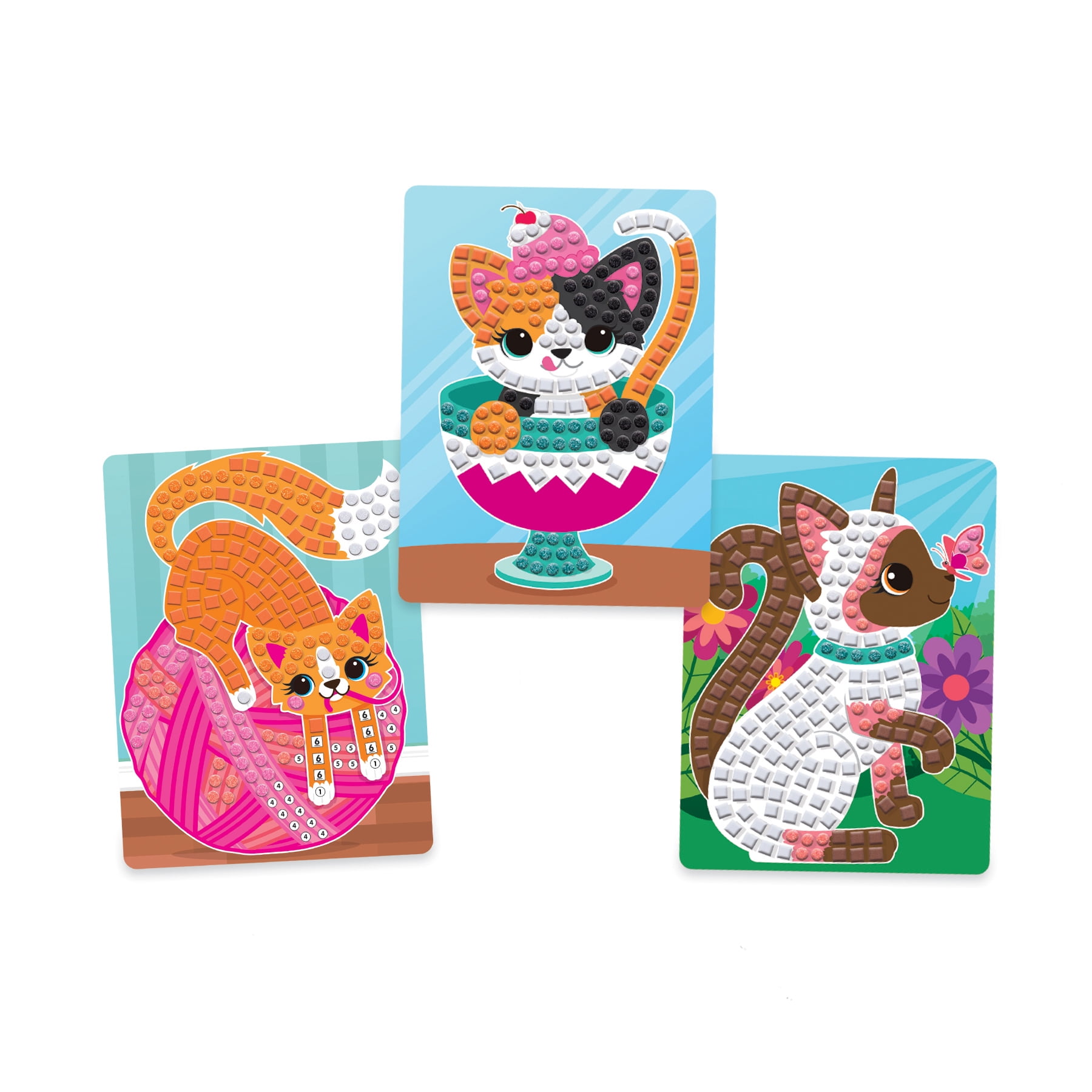 The Orb Factory Sticky Mosaics Kitties Craft Kit 