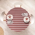 thumbnail image 4 of Ambesonne Christmas Fitted Round Tablecloth, Scandinavian, 56"- 60" Diameter, Red White, 4 of 5