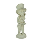 Things2Die4 Alice in Wonderland Mad Hatter White Finish Solid Cement Statue